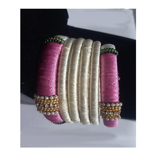 Handmade Threaded Bangle Set