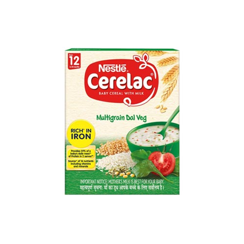 Nestle Cerelac Multigrain Dal Veg, From 12 to 24 Months