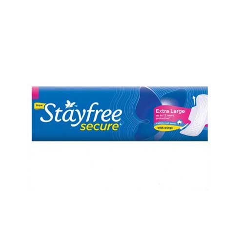 Stayfree Secure Cottony Extra Large with Wings, Sanitary Pads