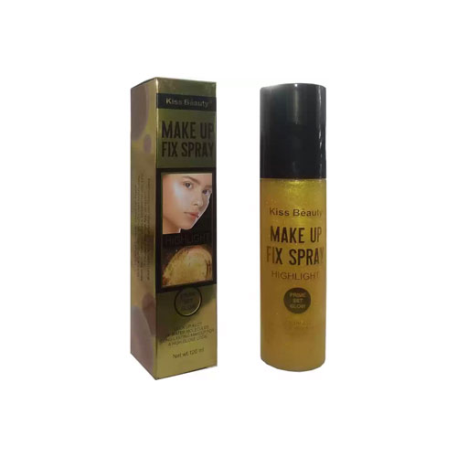 Kiss Beauty Highlight Makeup Fix Spray Golden Prime Set Glow Primer
