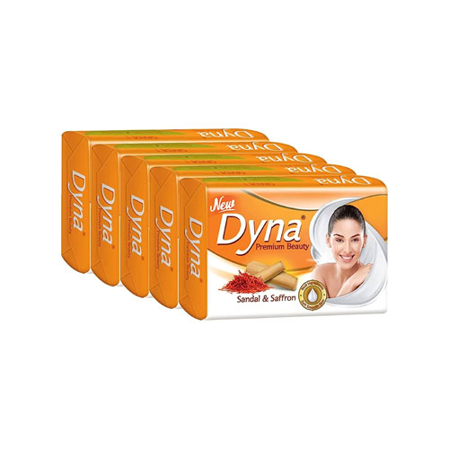 Dyna Sandal & Saffron Extracts Bathing Soap, 4+1 Combo